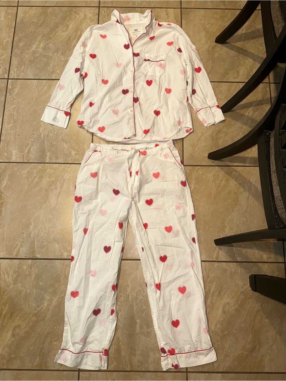 Printfresh Queen of Hearts Long-Sleeve Pajama Set Size L